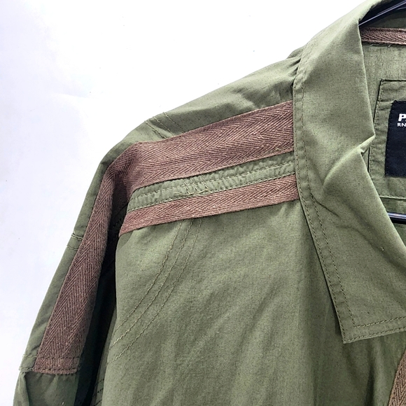 Parish Nation Olive Green Short Sleeve Embroidered Logo Button Down Shirt 5XL - Picture 12 of 14